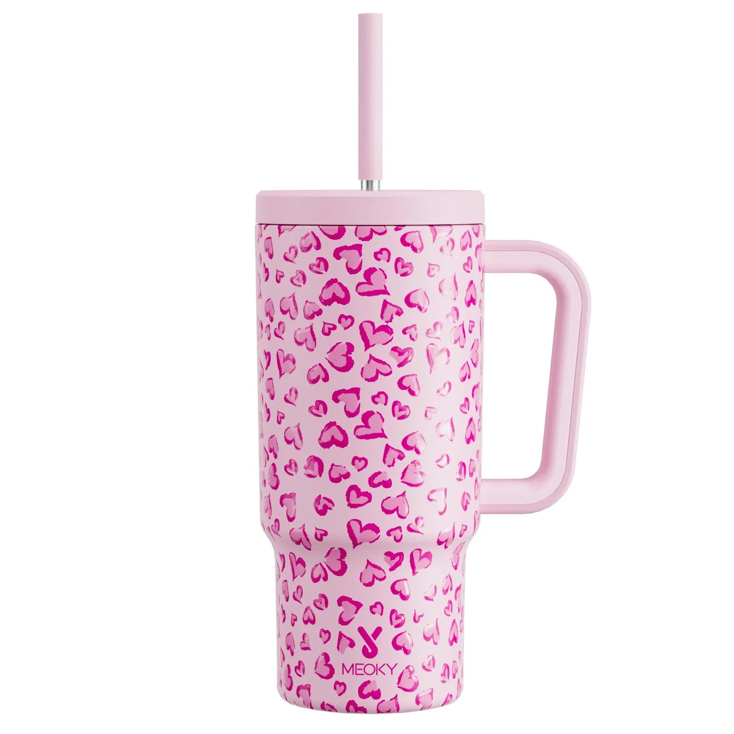 [Meoky] 24Oz Leak-Proof Straw Cup with Lid, Portable Non-Slip Stainless Steel Thermos Cup with Straw, Insulated Travel Drinkware, Insulated Water Cup, Wide Mouth Tumbler, for Easy Cleaning & Car Loading