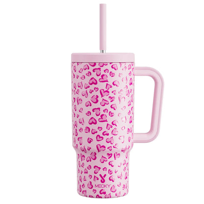 [Meoky] 24Oz Leak-Proof Straw Cup with Lid, Portable Non-Slip Stainless Steel Thermos Cup with Straw, Insulated Travel Drinkware, Insulated Water Cup, Wide Mouth Tumbler, for Easy Cleaning & Car Loading